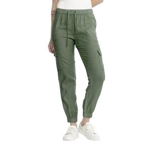 Nicole Miller Olive Green Cargo Jogger Pants Size M